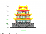 某地大型万佛殿详细建筑设计立面图图片1