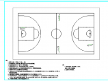 标准篮球场及羽毛球场建施图图片1