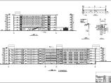 六层框架结构济南大学公共教学楼建筑施工图图片1