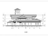 某地两层框架结构坡屋顶中式会所建筑设计方案图纸图片1