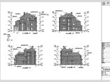 某地三层砖混结构独栋别墅建筑设计施工图纸图片1