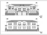 某地二层框架结构双联别墅建筑设计方案图图片1