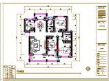 某三室两厅豪宅室内装饰设计cad施工图（含平面图、立面图等）图片1