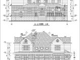 某地区二层框架别墅楼建筑设计方案图纸图片1