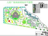 某地人民广场局部绿地园林规划设计图图片1