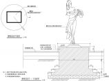 某工程滨水人物雕塑剖面施工设计详图图片1