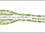 某大型道路绿化建筑设计施工平面图图片1