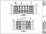 唐山三层框架结构园博会法国会馆建筑设计施工图图片1