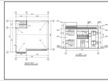 某带庭院车库二层别墅建筑结构图（造型简单）图片1
