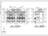 某地三层框架结构别墅建筑设计施工图（四栋）图片1