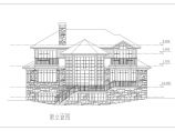 400平米山坡地型独栋别墅cad施工方案图纸（带建筑效果图）图片1