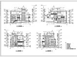 东莞市三层框架结构欧式别墅建筑设计施工图图片1