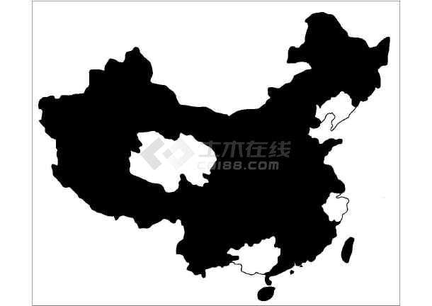标准的中国地图各省行政区域平面图(cad图纸下