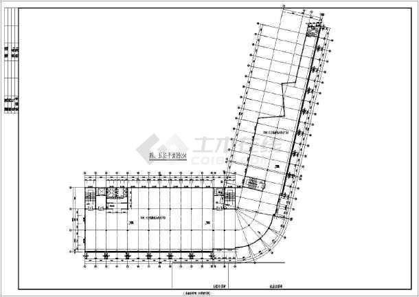 某地六层l形钢筋混凝土框架结构厂房建筑施工图