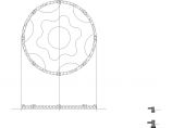 外形漂亮的5米半径圆形花坛CAD大样图图片1