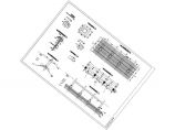 单面花架-造型景观构架施工图cad图纸图片1