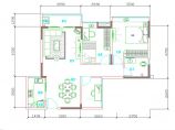 简易型三室两厅布局设计图（CAD版本）图片1