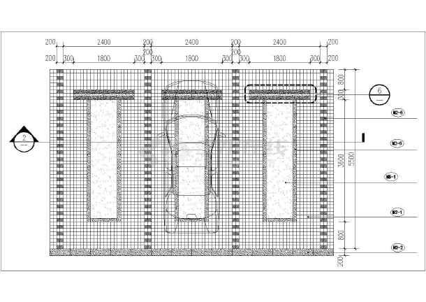 某地机动车停车位设计详图(含非机动车位)