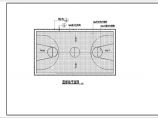 某城市学校小型篮球场施工设计图纸图片1