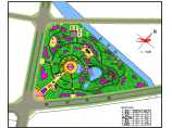 某地小型中心绿地总体cad设计规划图图片1