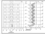 底层车库七层住宅楼建筑结构施工cad平面方案图图片1