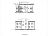 二层砖混结构城镇小住宅建筑方案图纸图片1