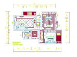 某地中海风格两室一厅住宅装修设计cad施工图（含实景图）图片1