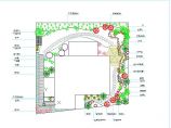 某别墅庭院绿化平面图（标注详细）图片1