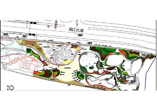 专题首页  公园竖向设计图 本图纸为某地区大型园林竖向详细设计平面