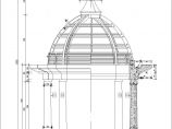 欧式八柱圆拱形铁艺尖顶景观亭子施工图纸图片1