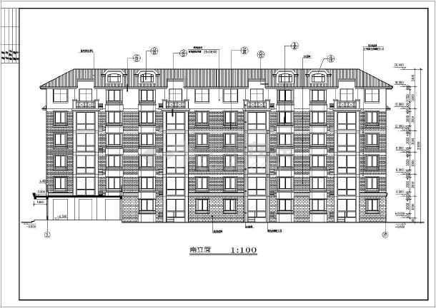 六层单元住宅楼立面图图片