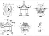 非常详细的13个经典风格常用六角古亭园林设计CAD详图_景观亭子设计图图片1