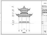 某一层重檐钢筋砼结构庙宇建筑施工图（带效果图）图片1