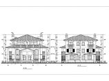 某市欧式风格三层双拼别墅建筑设计施工图纸图片1