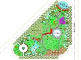 某地区小型三角岛园林景观设计绿化图图片1