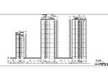 衡阳某商业步行街小区组团式剪力墙结构商住楼建筑方案图图片1