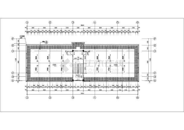 某中学6层宿舍楼建筑设计平面方案图