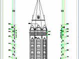 非常实用的一整套欧式观光塔建筑CAD设计施工图图片1