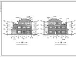 某小区3层混凝土框架结构别墅建筑施工图纸图片1
