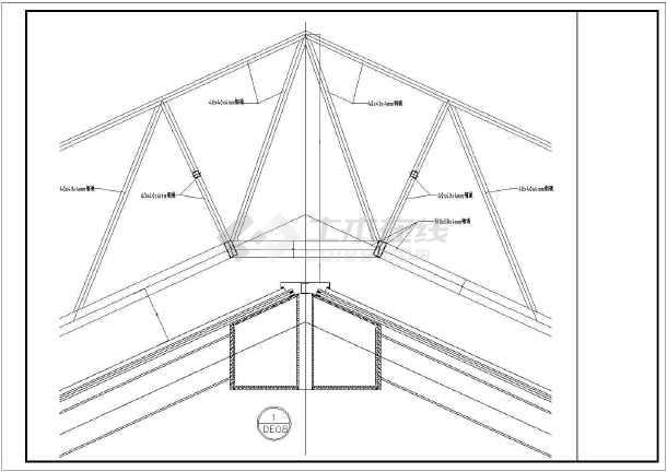 屋顶彩钢棚钢架结构图图片