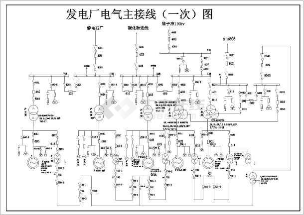 发电厂升压变电站电气主接线设计图