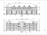 某地三层框架结构酒店建筑设计方案图纸图片1