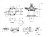 非常简单实用的古代亭子景观设计CAD施工详图（标注详细）图片1