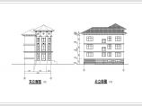 某地三层砖混结构小型别墅建筑方案图图片1