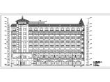 某经典中式八层酒店楼建筑设计方案图纸图片1