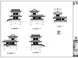 徐州市某公园吊角楼建筑设计方案图纸图片1