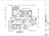 广东文艺范大三房家装室内设计cad施工图纸图片1