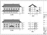 某地三层框架结构隋唐风格寺庙建筑设计方案图图片1