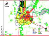 某地区石林县城绿地规划图cad（含图例）图片1