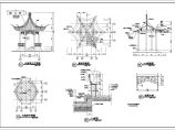 某地区单檐框架结构六角亭建筑方案图图片1